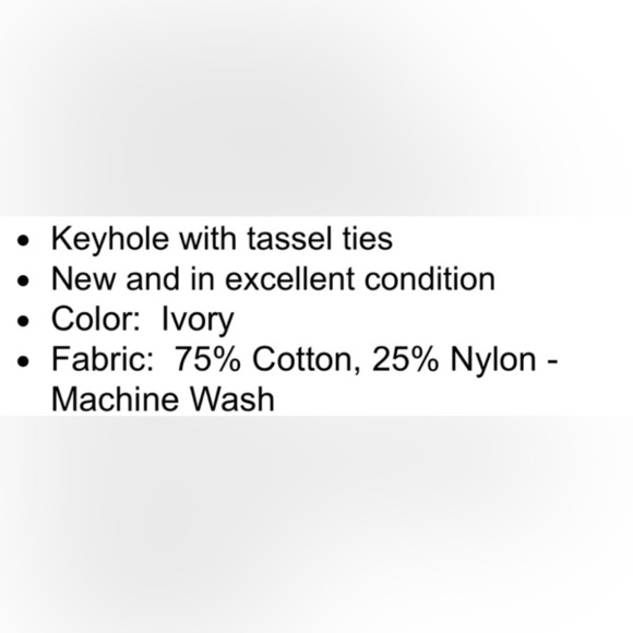 Aerie cream,sheer,cap flutter sleeve,cotton blend,tassels
Boho,feminine,romantic - Picture 13 of 13